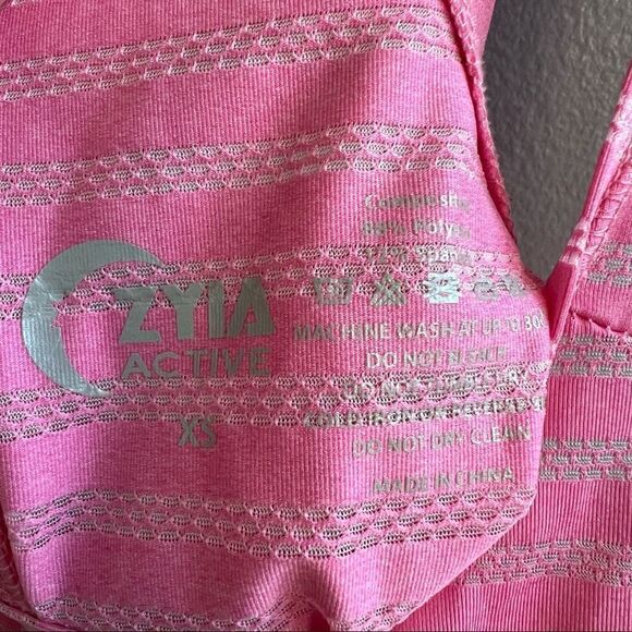 ZYIA Active Nimbus Pink Split Back Mesh Workout Tank Top Size Extra Small - Picture 9 of 12